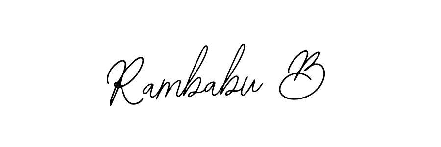 You should practise on your own different ways (Bearetta-2O07w) to write your name (Rambabu B) in signature. don't let someone else do it for you. Rambabu B signature style 12 images and pictures png