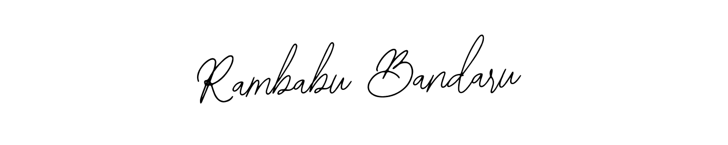 You should practise on your own different ways (Bearetta-2O07w) to write your name (Rambabu Bandaru) in signature. don't let someone else do it for you. Rambabu Bandaru signature style 12 images and pictures png