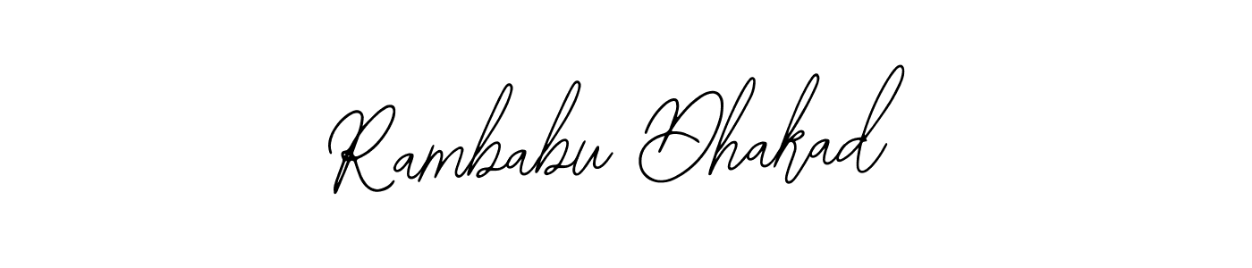 Also You can easily find your signature by using the search form. We will create Rambabu Dhakad name handwritten signature images for you free of cost using Bearetta-2O07w sign style. Rambabu Dhakad signature style 12 images and pictures png