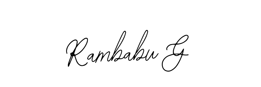 How to Draw Rambabu G signature style? Bearetta-2O07w is a latest design signature styles for name Rambabu G. Rambabu G signature style 12 images and pictures png