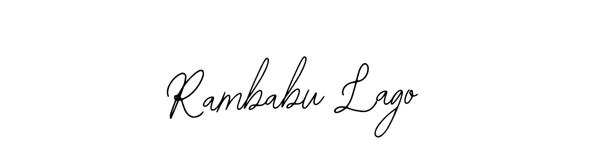 Also You can easily find your signature by using the search form. We will create Rambabu Lago name handwritten signature images for you free of cost using Bearetta-2O07w sign style. Rambabu Lago signature style 12 images and pictures png