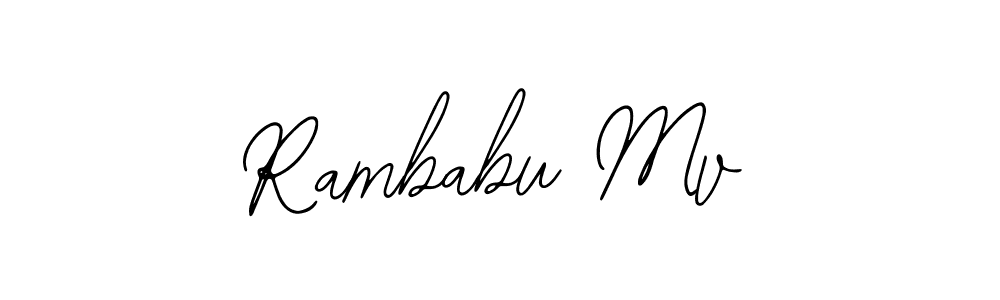 if you are searching for the best signature style for your name Rambabu Mv. so please give up your signature search. here we have designed multiple signature styles  using Bearetta-2O07w. Rambabu Mv signature style 12 images and pictures png