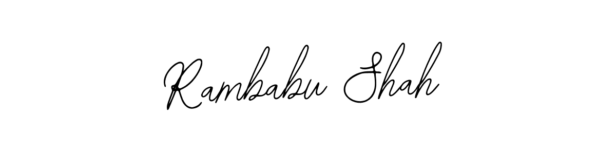 You should practise on your own different ways (Bearetta-2O07w) to write your name (Rambabu Shah) in signature. don't let someone else do it for you. Rambabu Shah signature style 12 images and pictures png