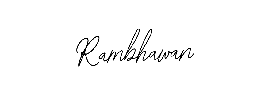 How to make Rambhawan name signature. Use Bearetta-2O07w style for creating short signs online. This is the latest handwritten sign. Rambhawan signature style 12 images and pictures png