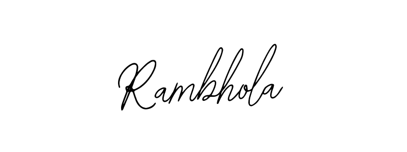 The best way (Bearetta-2O07w) to make a short signature is to pick only two or three words in your name. The name Rambhola include a total of six letters. For converting this name. Rambhola signature style 12 images and pictures png