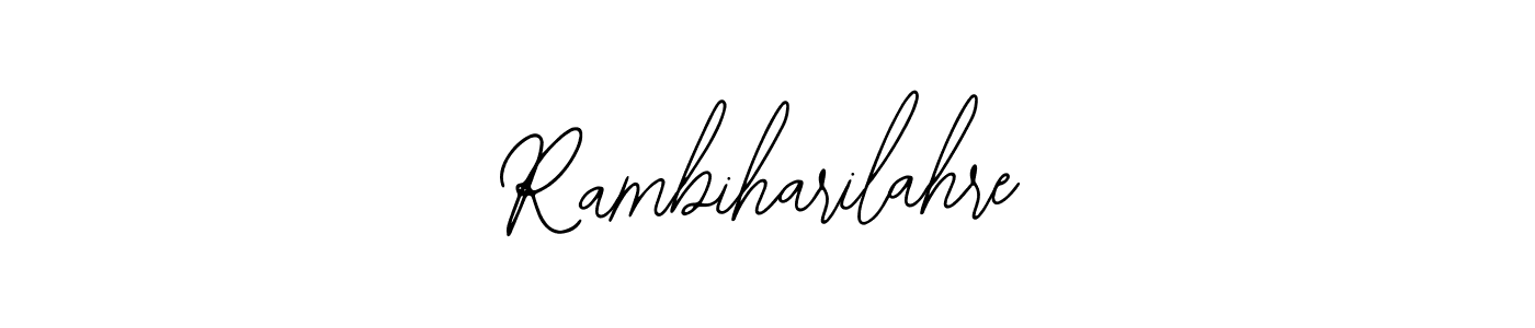 You can use this online signature creator to create a handwritten signature for the name Rambiharilahre. This is the best online autograph maker. Rambiharilahre signature style 12 images and pictures png