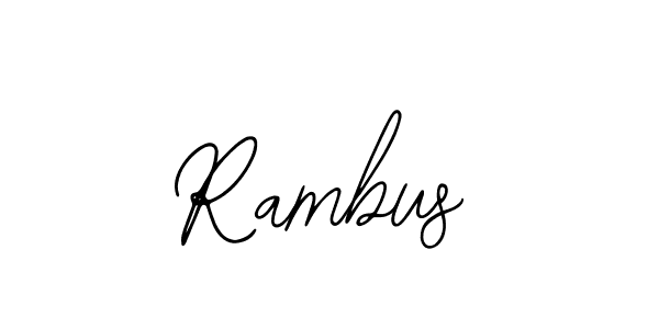 Design your own signature with our free online signature maker. With this signature software, you can create a handwritten (Bearetta-2O07w) signature for name Rambus. Rambus signature style 12 images and pictures png