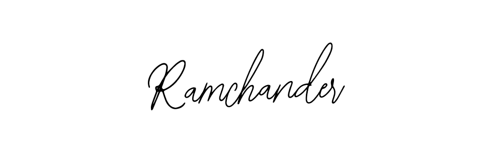 How to make Ramchander name signature. Use Bearetta-2O07w style for creating short signs online. This is the latest handwritten sign. Ramchander signature style 12 images and pictures png