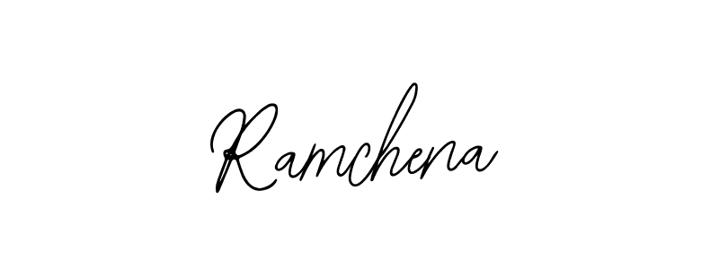 How to make Ramchena name signature. Use Bearetta-2O07w style for creating short signs online. This is the latest handwritten sign. Ramchena signature style 12 images and pictures png