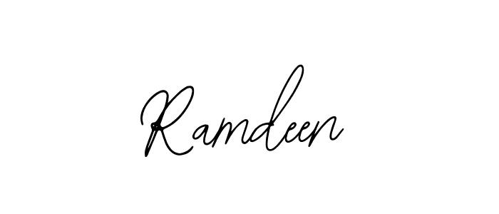 Design your own signature with our free online signature maker. With this signature software, you can create a handwritten (Bearetta-2O07w) signature for name Ramdeen. Ramdeen signature style 12 images and pictures png