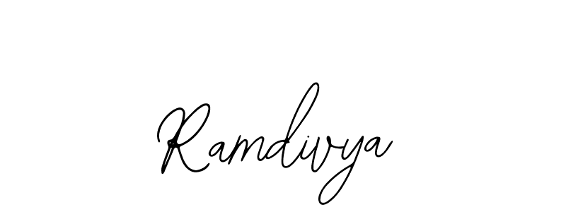Use a signature maker to create a handwritten signature online. With this signature software, you can design (Bearetta-2O07w) your own signature for name Ramdivya. Ramdivya signature style 12 images and pictures png