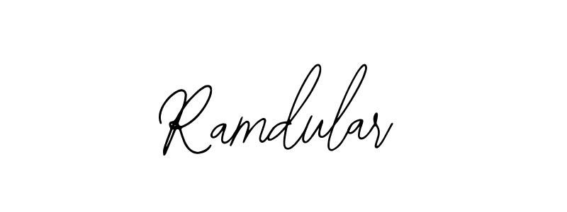 How to make Ramdular signature? Bearetta-2O07w is a professional autograph style. Create handwritten signature for Ramdular name. Ramdular signature style 12 images and pictures png