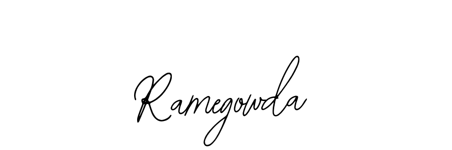 Use a signature maker to create a handwritten signature online. With this signature software, you can design (Bearetta-2O07w) your own signature for name Ramegowda. Ramegowda signature style 12 images and pictures png