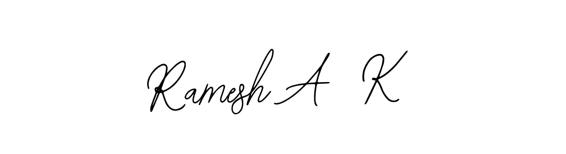 Ramesh A  K stylish signature style. Best Handwritten Sign (Bearetta-2O07w) for my name. Handwritten Signature Collection Ideas for my name Ramesh A  K. Ramesh A  K signature style 12 images and pictures png