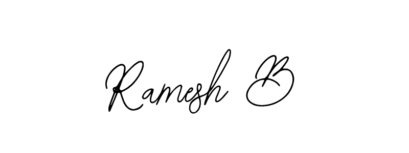 Design your own signature with our free online signature maker. With this signature software, you can create a handwritten (Bearetta-2O07w) signature for name Ramesh B. Ramesh B signature style 12 images and pictures png