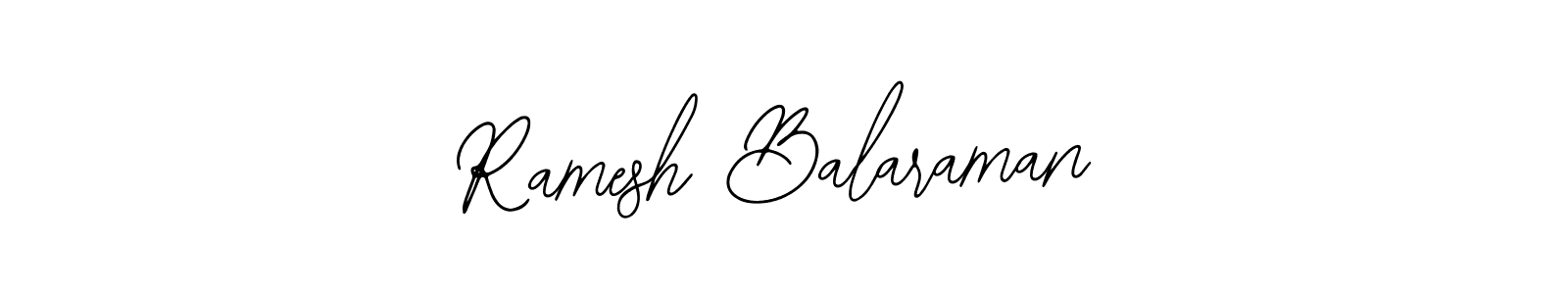 How to make Ramesh Balaraman name signature. Use Bearetta-2O07w style for creating short signs online. This is the latest handwritten sign. Ramesh Balaraman signature style 12 images and pictures png