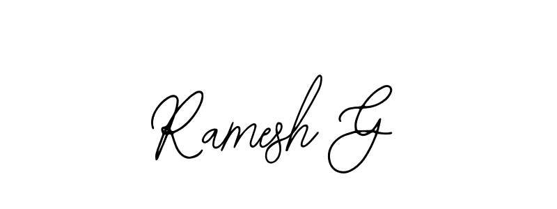 How to make Ramesh G signature? Bearetta-2O07w is a professional autograph style. Create handwritten signature for Ramesh G name. Ramesh G signature style 12 images and pictures png