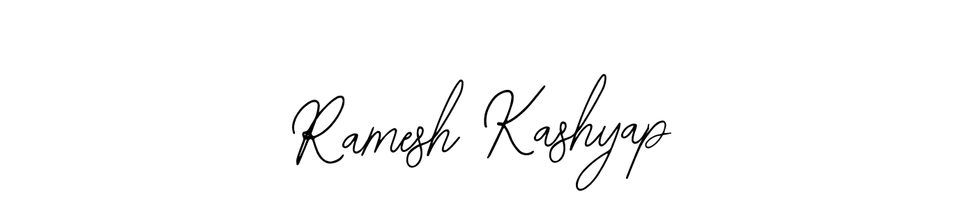 You should practise on your own different ways (Bearetta-2O07w) to write your name (Ramesh Kashyap) in signature. don't let someone else do it for you. Ramesh Kashyap signature style 12 images and pictures png