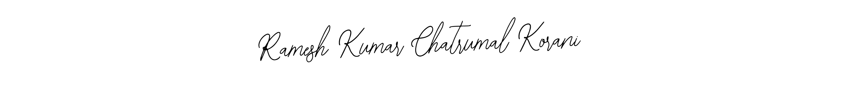 The best way (Bearetta-2O07w) to make a short signature is to pick only two or three words in your name. The name Ramesh Kumar Chatrumal Korani include a total of six letters. For converting this name. Ramesh Kumar Chatrumal Korani signature style 12 images and pictures png