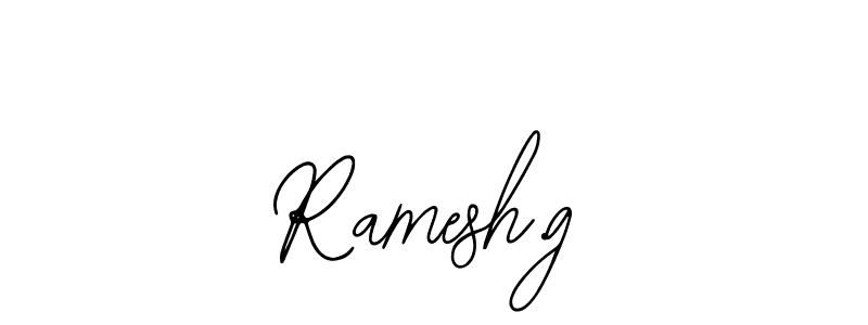 The best way (Bearetta-2O07w) to make a short signature is to pick only two or three words in your name. The name Ramesh.g include a total of six letters. For converting this name. Ramesh.g signature style 12 images and pictures png