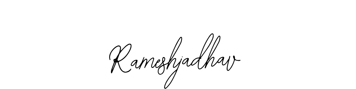 How to make Rameshjadhav name signature. Use Bearetta-2O07w style for creating short signs online. This is the latest handwritten sign. Rameshjadhav signature style 12 images and pictures png