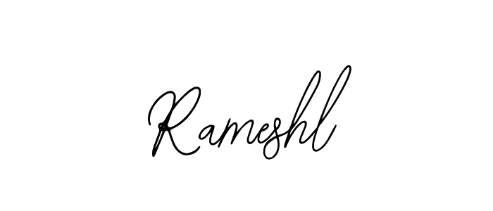 How to make Rameshl name signature. Use Bearetta-2O07w style for creating short signs online. This is the latest handwritten sign. Rameshl signature style 12 images and pictures png