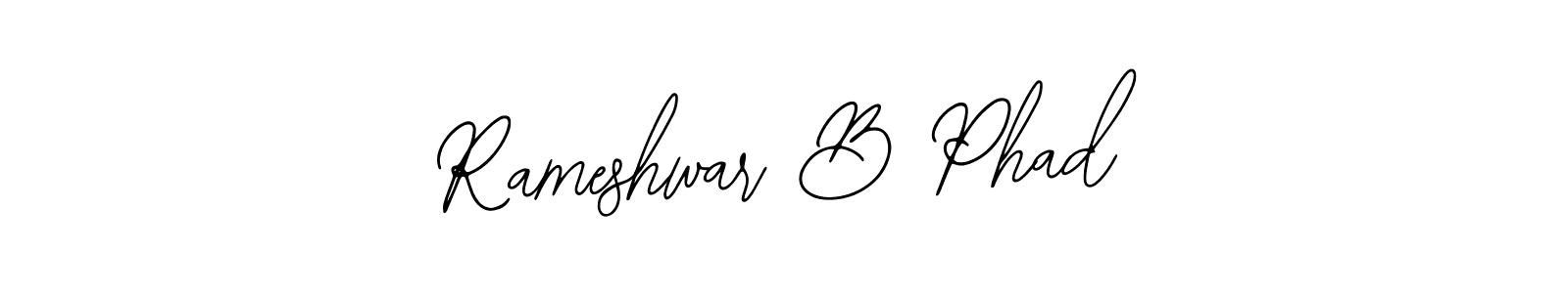 if you are searching for the best signature style for your name Rameshwar B Phad. so please give up your signature search. here we have designed multiple signature styles  using Bearetta-2O07w. Rameshwar B Phad signature style 12 images and pictures png