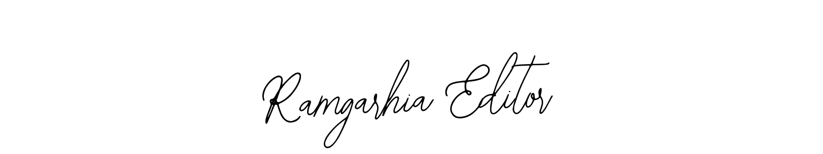 It looks lik you need a new signature style for name Ramgarhia Editor. Design unique handwritten (Bearetta-2O07w) signature with our free signature maker in just a few clicks. Ramgarhia Editor signature style 12 images and pictures png