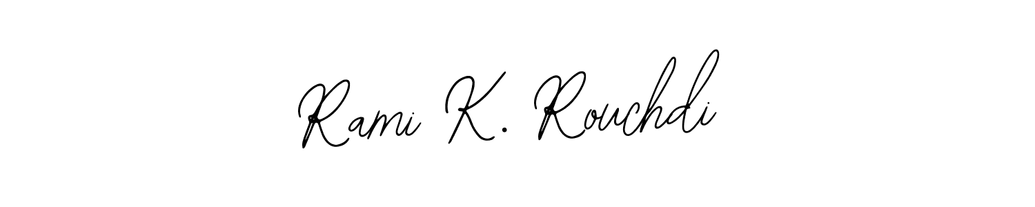 if you are searching for the best signature style for your name Rami K. Rouchdi. so please give up your signature search. here we have designed multiple signature styles  using Bearetta-2O07w. Rami K. Rouchdi signature style 12 images and pictures png