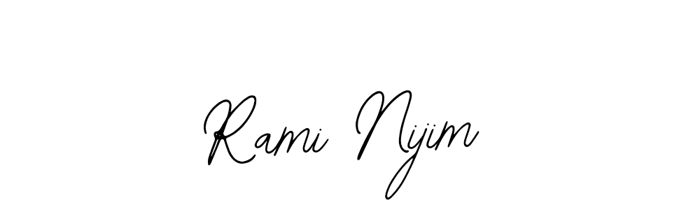 This is the best signature style for the Rami Nijim name. Also you like these signature font (Bearetta-2O07w). Mix name signature. Rami Nijim signature style 12 images and pictures png