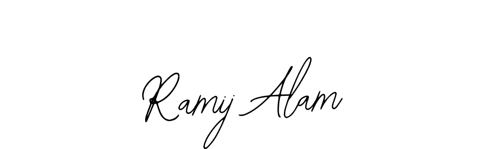The best way (Bearetta-2O07w) to make a short signature is to pick only two or three words in your name. The name Ramij Alam include a total of six letters. For converting this name. Ramij Alam signature style 12 images and pictures png