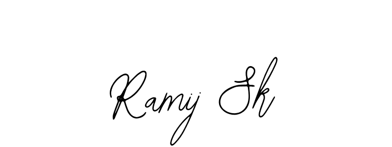 Similarly Bearetta-2O07w is the best handwritten signature design. Signature creator online .You can use it as an online autograph creator for name Ramij Sk. Ramij Sk signature style 12 images and pictures png