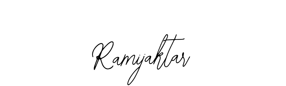 Use a signature maker to create a handwritten signature online. With this signature software, you can design (Bearetta-2O07w) your own signature for name Ramijaktar. Ramijaktar signature style 12 images and pictures png