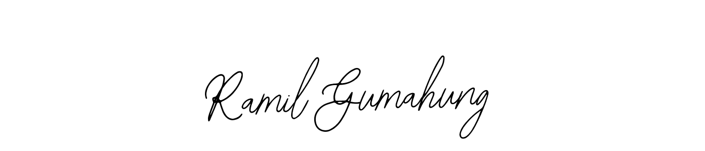 Ramil Gumahung stylish signature style. Best Handwritten Sign (Bearetta-2O07w) for my name. Handwritten Signature Collection Ideas for my name Ramil Gumahung. Ramil Gumahung signature style 12 images and pictures png