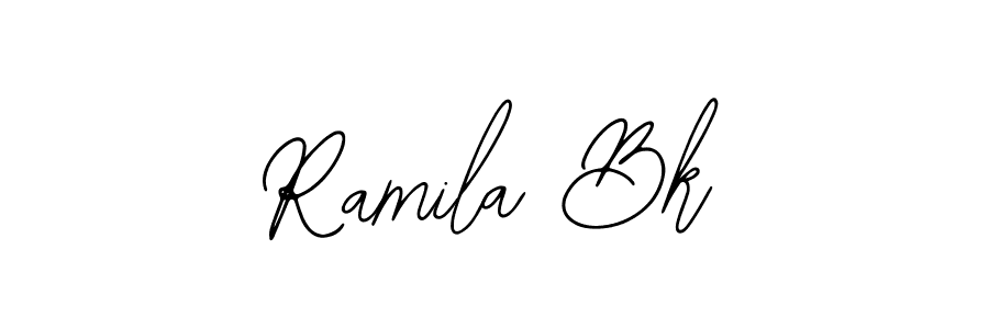 Similarly Bearetta-2O07w is the best handwritten signature design. Signature creator online .You can use it as an online autograph creator for name Ramila Bk. Ramila Bk signature style 12 images and pictures png