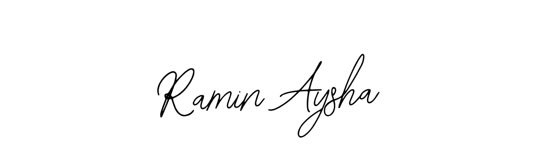 Design your own signature with our free online signature maker. With this signature software, you can create a handwritten (Bearetta-2O07w) signature for name Ramin Aysha. Ramin Aysha signature style 12 images and pictures png