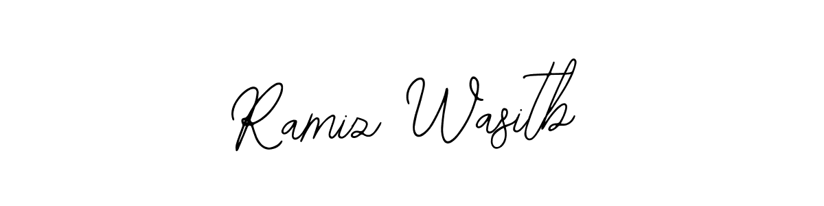 The best way (Bearetta-2O07w) to make a short signature is to pick only two or three words in your name. The name Ramiz Wasitb include a total of six letters. For converting this name. Ramiz Wasitb signature style 12 images and pictures png