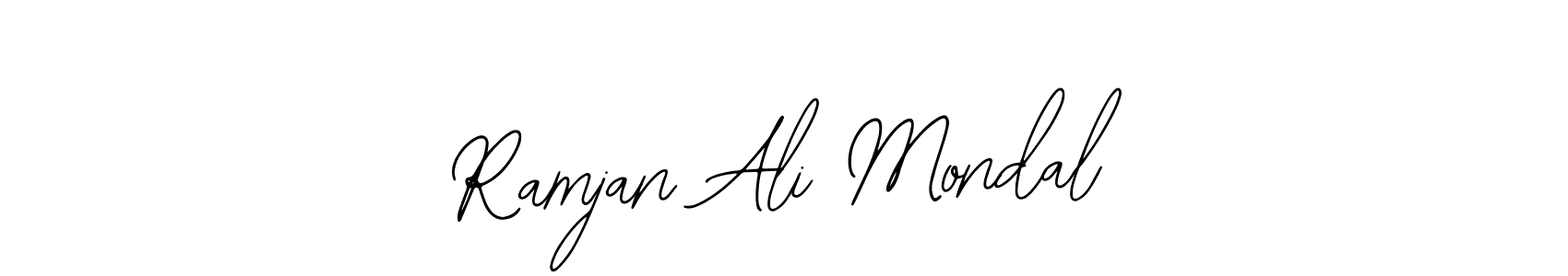 You should practise on your own different ways (Bearetta-2O07w) to write your name (Ramjan Ali Mondal) in signature. don't let someone else do it for you. Ramjan Ali Mondal signature style 12 images and pictures png