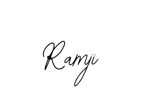 Use a signature maker to create a handwritten signature online. With this signature software, you can design (Bearetta-2O07w) your own signature for name Ramji. Ramji signature style 12 images and pictures png