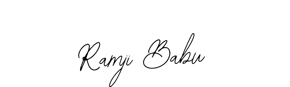 Similarly Bearetta-2O07w is the best handwritten signature design. Signature creator online .You can use it as an online autograph creator for name Ramji Babu. Ramji Babu signature style 12 images and pictures png