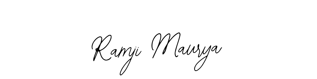 Bearetta-2O07w is a professional signature style that is perfect for those who want to add a touch of class to their signature. It is also a great choice for those who want to make their signature more unique. Get Ramji Maurya name to fancy signature for free. Ramji Maurya signature style 12 images and pictures png
