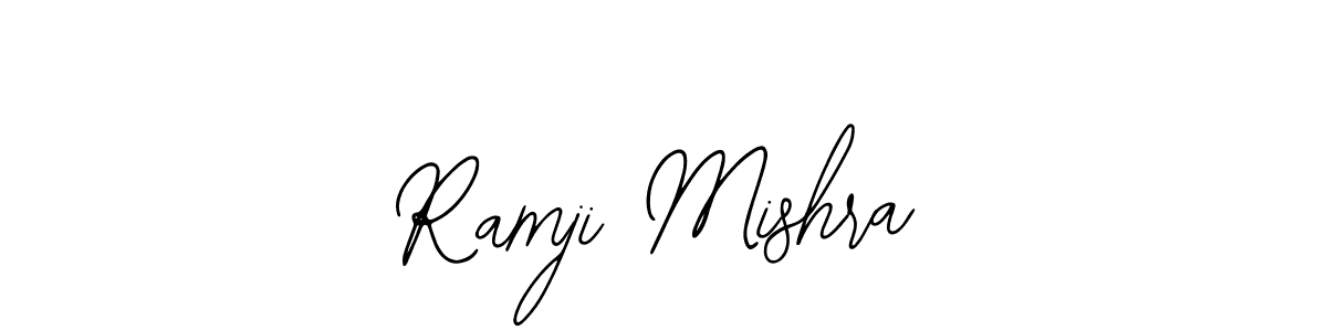 The best way (Bearetta-2O07w) to make a short signature is to pick only two or three words in your name. The name Ramji Mishra include a total of six letters. For converting this name. Ramji Mishra signature style 12 images and pictures png