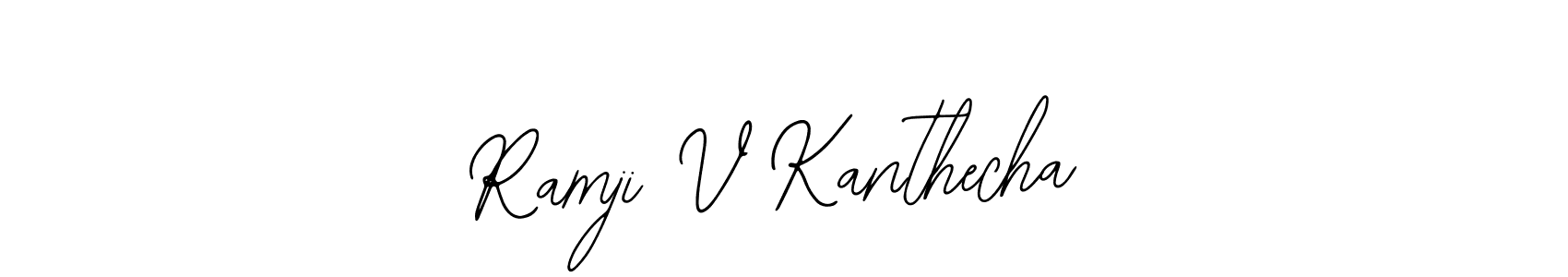 How to Draw Ramji V Kanthecha signature style? Bearetta-2O07w is a latest design signature styles for name Ramji V Kanthecha. Ramji V Kanthecha signature style 12 images and pictures png