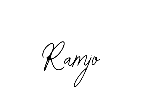You should practise on your own different ways (Bearetta-2O07w) to write your name (Ramjo) in signature. don't let someone else do it for you. Ramjo signature style 12 images and pictures png
