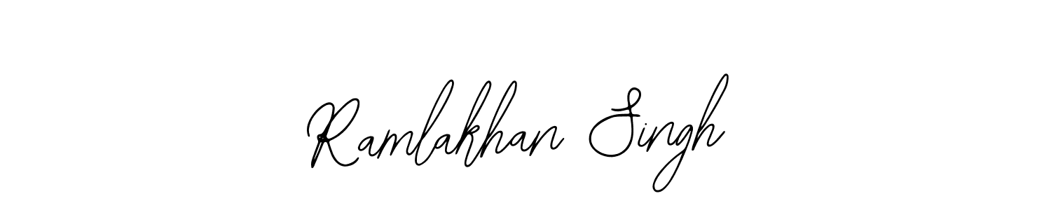 You should practise on your own different ways (Bearetta-2O07w) to write your name (Ramlakhan Singh) in signature. don't let someone else do it for you. Ramlakhan Singh signature style 12 images and pictures png