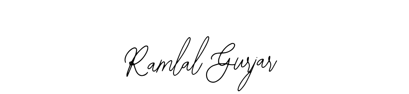 Use a signature maker to create a handwritten signature online. With this signature software, you can design (Bearetta-2O07w) your own signature for name Ramlal Gurjar. Ramlal Gurjar signature style 12 images and pictures png