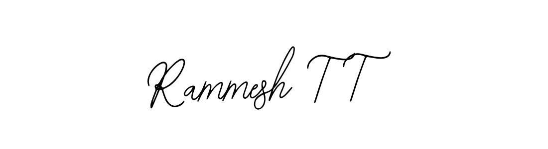 How to make Rammesh T T name signature. Use Bearetta-2O07w style for creating short signs online. This is the latest handwritten sign. Rammesh T T signature style 12 images and pictures png