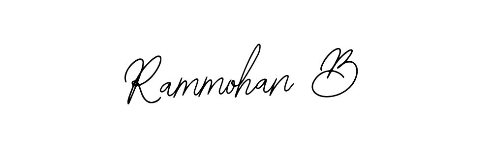 How to make Rammohan B name signature. Use Bearetta-2O07w style for creating short signs online. This is the latest handwritten sign. Rammohan B signature style 12 images and pictures png