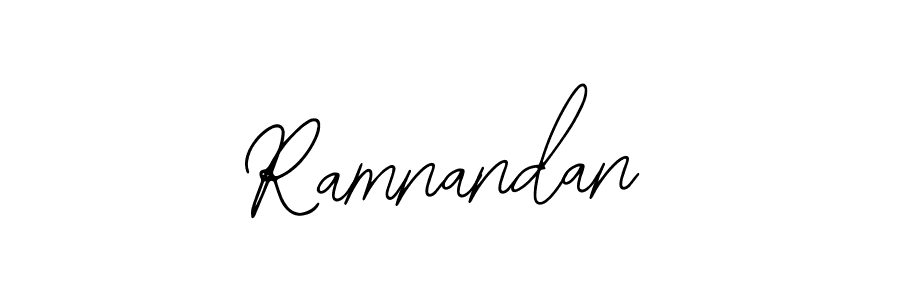 How to make Ramnandan name signature. Use Bearetta-2O07w style for creating short signs online. This is the latest handwritten sign. Ramnandan signature style 12 images and pictures png
