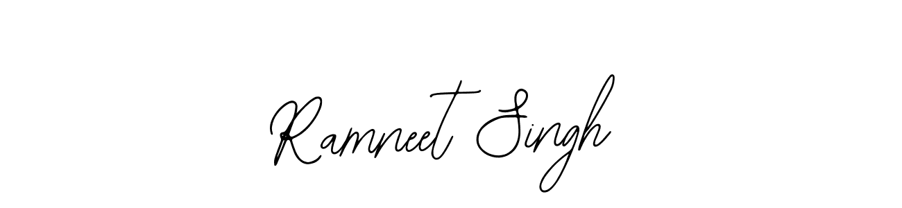 How to make Ramneet Singh name signature. Use Bearetta-2O07w style for creating short signs online. This is the latest handwritten sign. Ramneet Singh signature style 12 images and pictures png